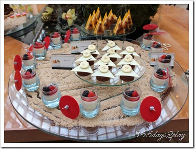 Chihuly afternoon tea dessert display