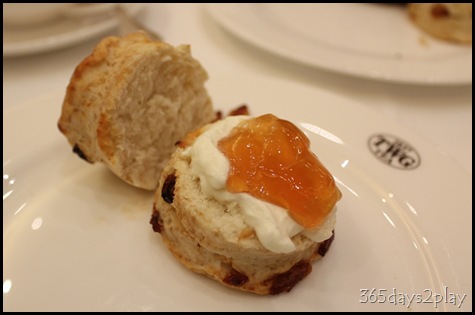 TWG Scone with whipped cream and tea jelly